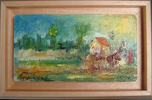 corps de garde sur bois 20x30